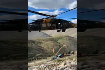 Adıyaman'da dağlık arazide yaralanan vatandaş helikopterle kurtarıldı